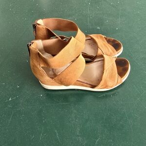 Eileen Fisher Tan Wedge Sandals